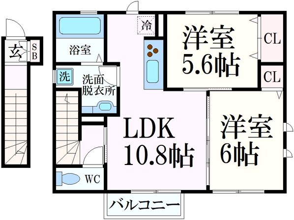 甲南山手駅 徒歩6分 2階の物件間取画像